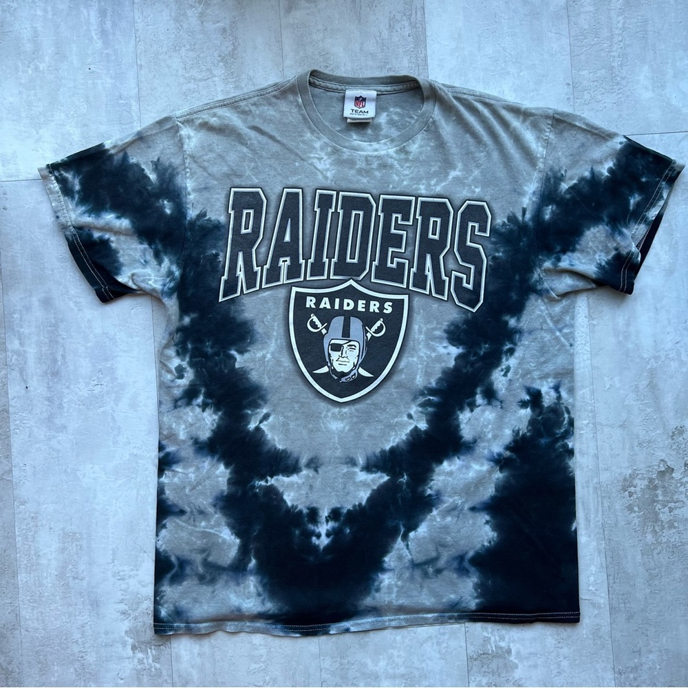 Los Angeles raiders tie dye shirt short sleeve vt size Large nfl football